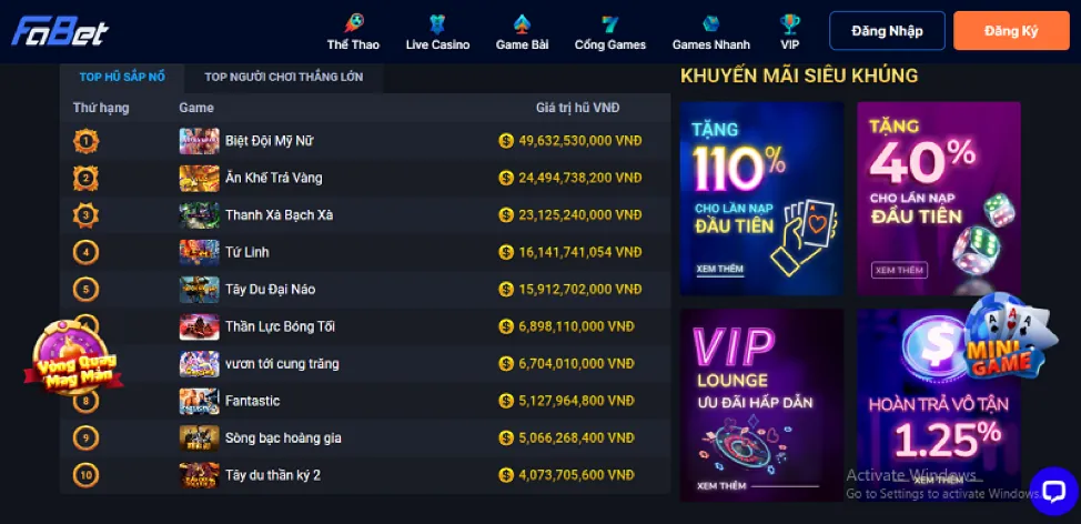 Sự kiện đặc biệt và giải đấu hitclub